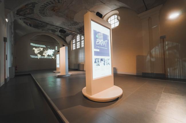 View of the interactive panels in the area of the museum dedicated to internal and contemporary migrations View of the interactive panels in the area of the museum dedicated to internal and contemporary migrations