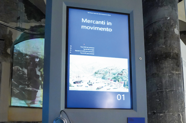 Travelling Merchants. View of the interactive installation of the Mei Travelling Merchants. View of the interactive installation of the Mei